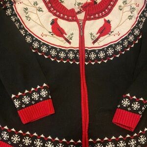 Vintage women XXL  Women's Cardigan with Cardinal Design